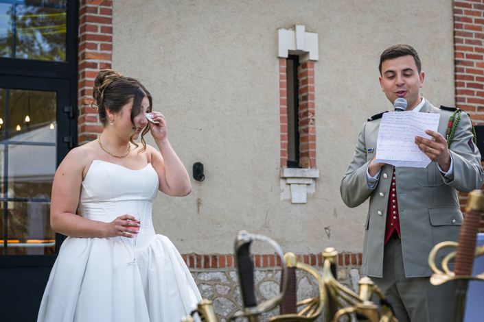 Discours du marié pendant le vin d'honneur – mariage de Pauline et Boris aux Écuries de Sologne